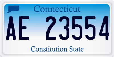CT license plate AE23554