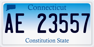 CT license plate AE23557