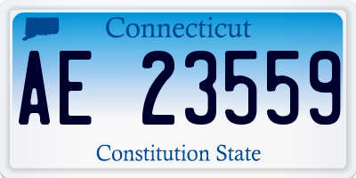 CT license plate AE23559