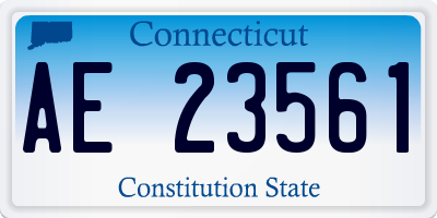 CT license plate AE23561