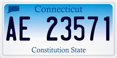CT license plate AE23571