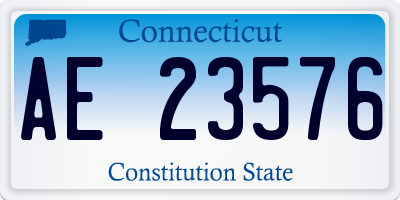 CT license plate AE23576