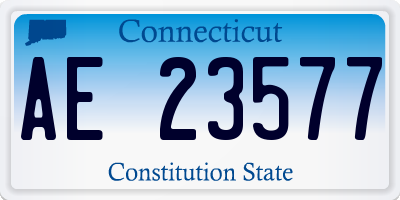CT license plate AE23577