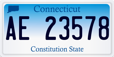 CT license plate AE23578