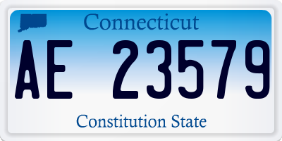 CT license plate AE23579