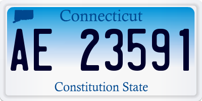 CT license plate AE23591