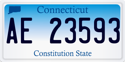 CT license plate AE23593