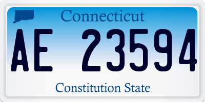 CT license plate AE23594