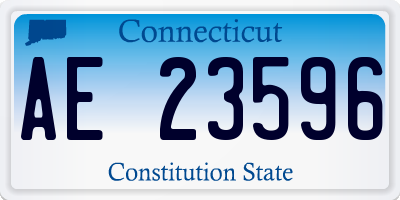 CT license plate AE23596