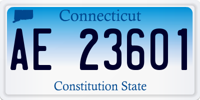 CT license plate AE23601