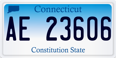CT license plate AE23606