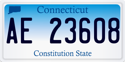 CT license plate AE23608