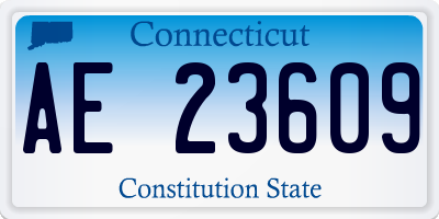 CT license plate AE23609