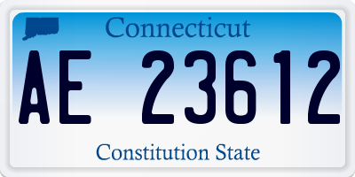 CT license plate AE23612