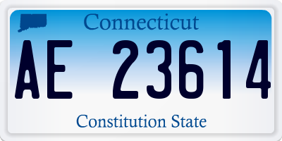 CT license plate AE23614