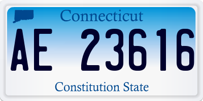 CT license plate AE23616