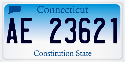 CT license plate AE23621
