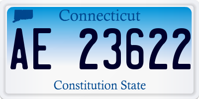 CT license plate AE23622