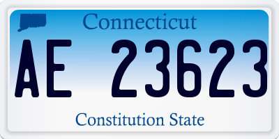 CT license plate AE23623