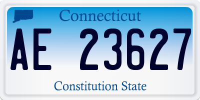 CT license plate AE23627