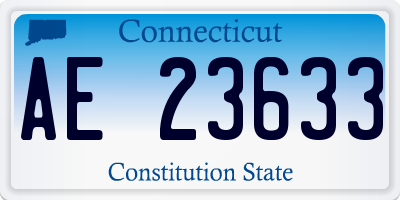 CT license plate AE23633
