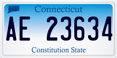 CT license plate AE23634