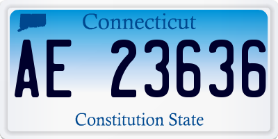 CT license plate AE23636