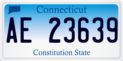 CT license plate AE23639
