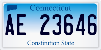 CT license plate AE23646