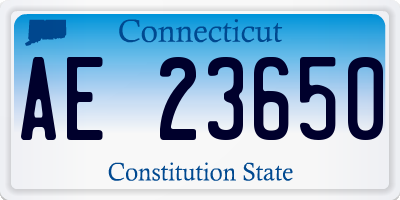 CT license plate AE23650