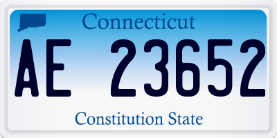 CT license plate AE23652
