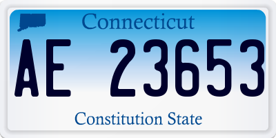CT license plate AE23653