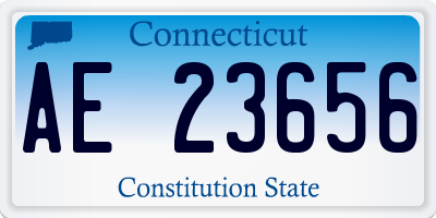 CT license plate AE23656