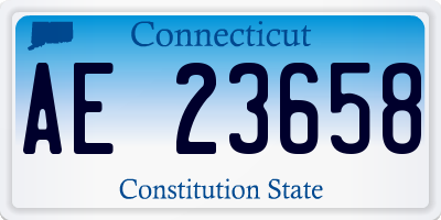 CT license plate AE23658
