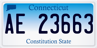 CT license plate AE23663