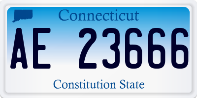 CT license plate AE23666