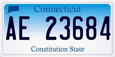 CT license plate AE23684