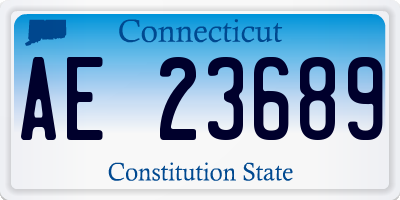 CT license plate AE23689