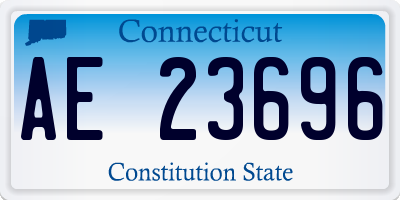 CT license plate AE23696