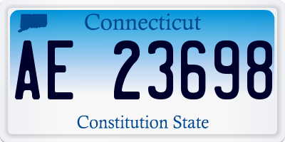CT license plate AE23698