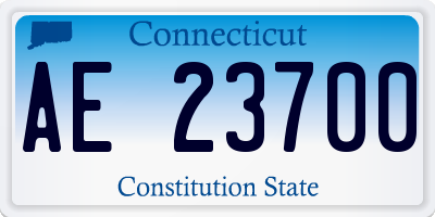 CT license plate AE23700