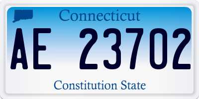 CT license plate AE23702