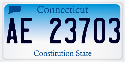 CT license plate AE23703