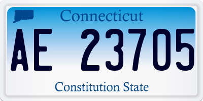CT license plate AE23705
