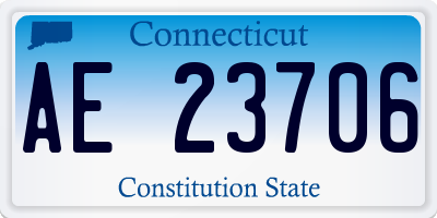 CT license plate AE23706