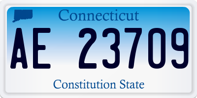 CT license plate AE23709