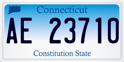 CT license plate AE23710