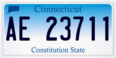 CT license plate AE23711