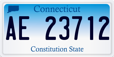 CT license plate AE23712