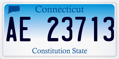 CT license plate AE23713